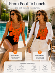 FLASH SALE - Vacation Square Collar One Piece | Tracked Shipping