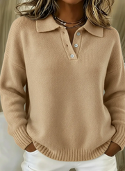 FLASH SALE - Everyday Luxe Button-Collar Knit