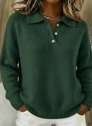 FLASH SALE - Everyday Luxe Button-Collar Knit