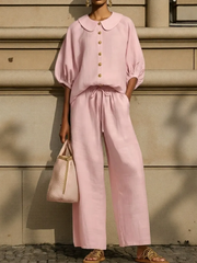 FLASH SALE - Peter Pan Collar 2-Piece Set | Tracked Shipping
