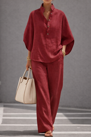 FLASH SALE - Effortless Cotton Linen 2-Piece Set | Tracked Shipping
