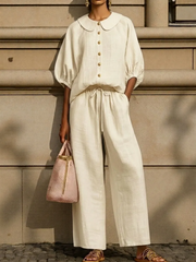 FLASH SALE - Peter Pan Collar 2-Piece Set | Tracked Shipping